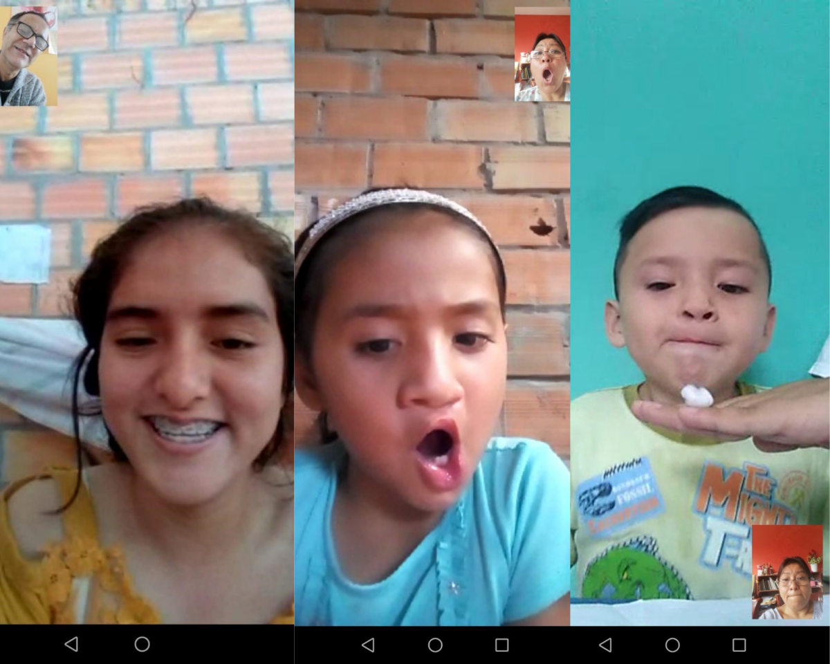 Los pacientes de Smile Train hablan por Facetime