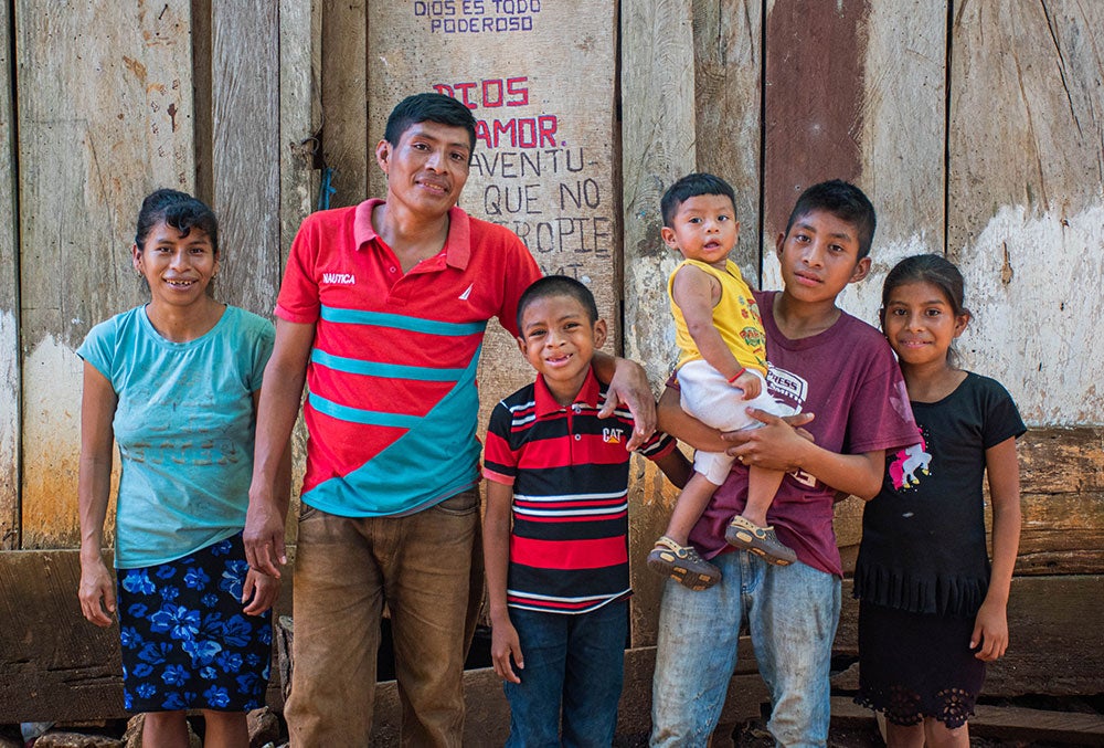 Auner with his family after cleft surgery