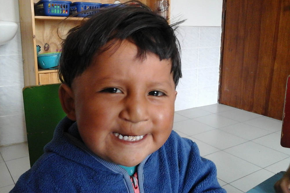 David smiling after cleft surgery