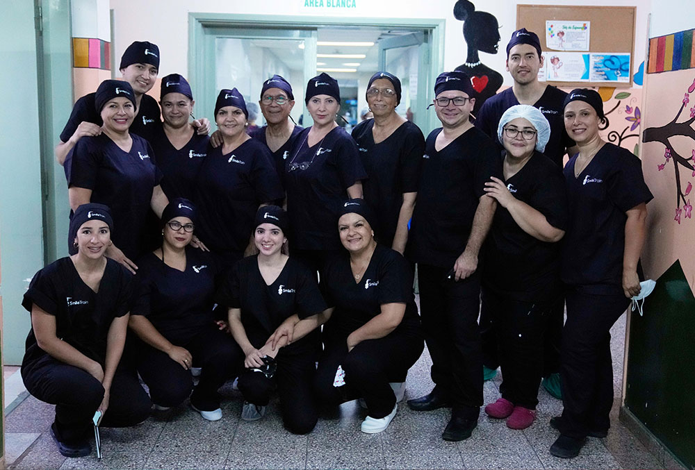The cleft team at Hospital de Clinicas smiling