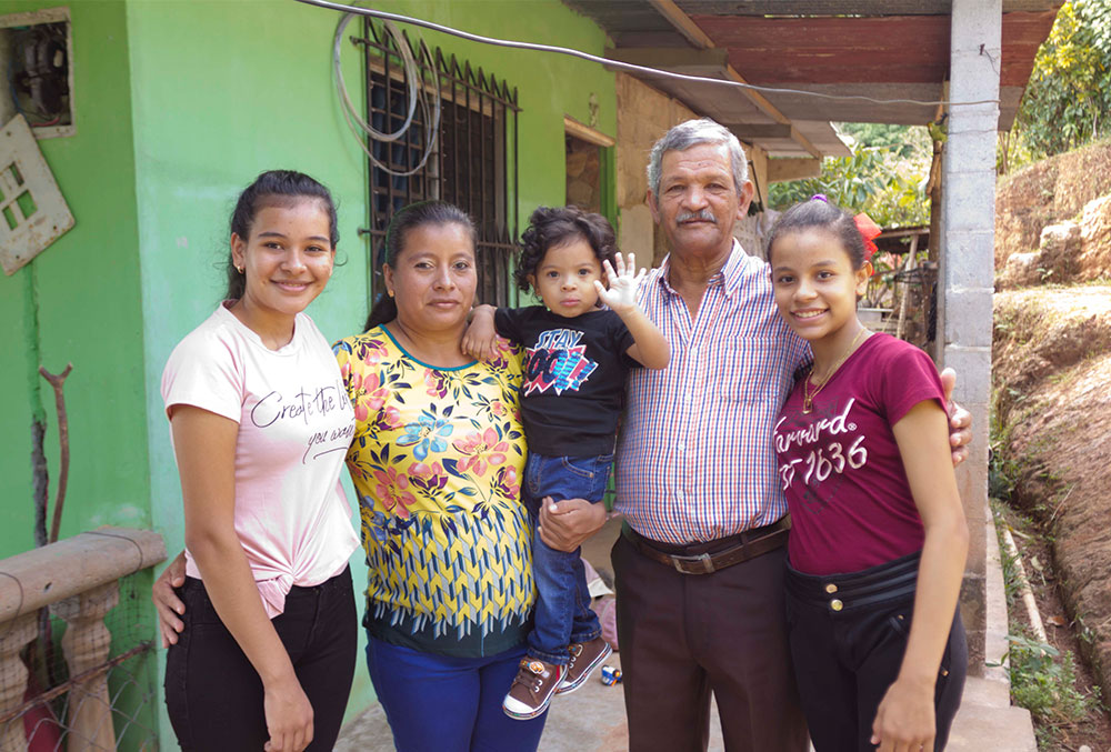 Marco with his family after his cleft surgery