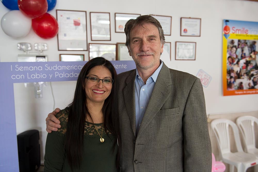 Cristina Solano and Dr. Pablo Dávalos smiling