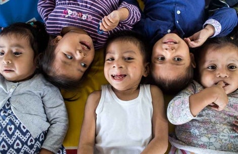 Auner smiling with his friends