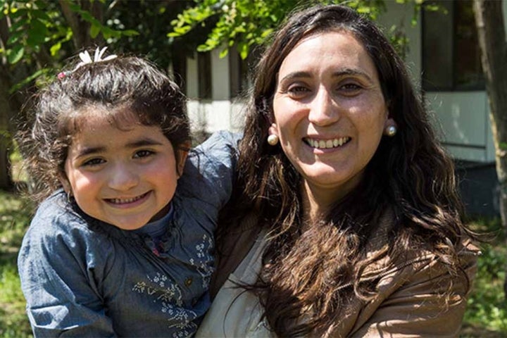 Matilda y Soledad sonriendo